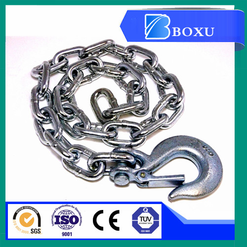 Towmavin Safety Chain 3/8x 35 Inch Clevis Snap Hook Grade 70 Alloy Steel Forging Working Tension 6,600 Lbs Breaking Tension 26,400 Lbs 